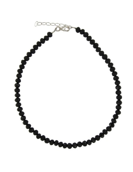 TO-155 - TOBILLERA CON PIEDRA NEGRA DE 22,5 CM + ALARGADOR
