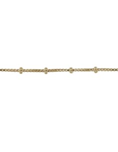 TO-136 - TOBILLERA DE PLATA CHAPADO EN ORO CON CADENA EGYPICIA Y BOLITA DE 22 CM + ALARGADOR 2