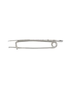AGU-1 - AGUJA DE PLATA PARA BEBÉ RECTANGULAR CON MOTIVO DE CASA DE 10 MM X 30 MM 2