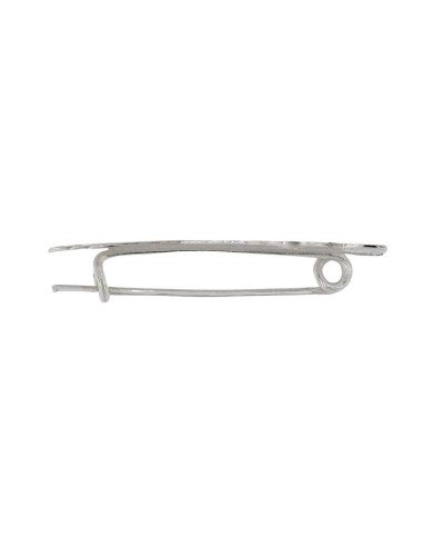 AGU-1 - AGUJA DE PLATA PARA BEBÉ RECTANGULAR CON MOTIVO DE CASA DE 10 MM X 30 MM