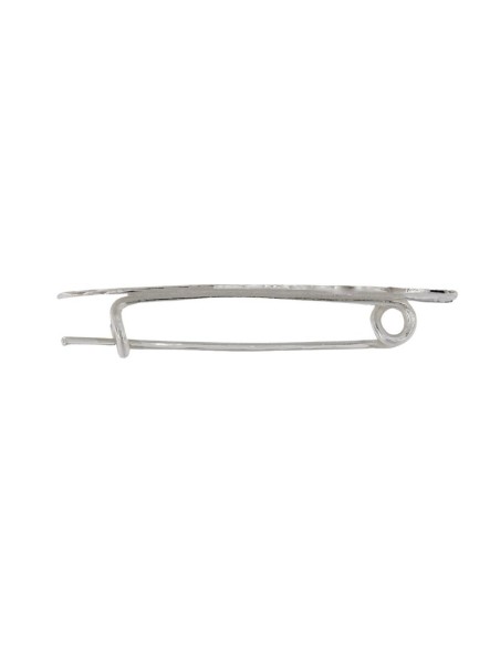 AGU-1 - AGUJA DE PLATA PARA BEBÉ RECTANGULAR CON MOTIVO DE CASA DE 10 MM X 30 MM