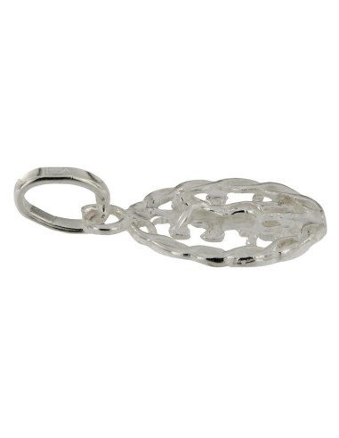 COLG-644 - COLGANTE DE PLATA CRUZ DE CARAVACA CON CERCO 15X13 MM