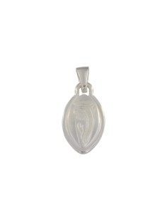 2841 - COLGANTE PLATA OVALADO CON VIRGEN NIÑA DE 13 MM X 23 MM