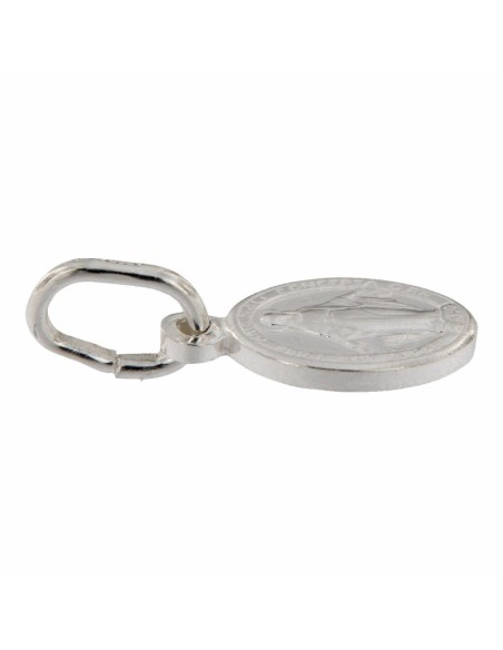 COLG-998 - COLGANTE DE PLATA RODIADO CON MTOVIO DE LA VIRGEN DE LA MILAGROSA DE 10 MM X 7 MM