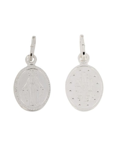 COLG-923 - COLGANTE DE PLATA CON MOTIVO DE LA VIRGEN DE LA MILAGROSA EN 11 MM X 17 MM