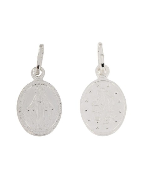 COLG-923 - COLGANTE DE PLATA CON MOTIVO DE LA VIRGEN DE LA MILAGROSA EN 11 MM X 17 MM