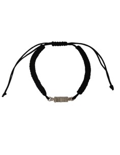 PULMA-8 - PULSERA DE MACRAMÉ ROJO CON MOTIVO DE PLATA TORRE DE 13 MM  2