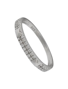 S-2164 - SORTIJA DE PLATA CON MOTIVO DE EN FORMA DE PIRÁMIDE Y CIRCONITA DE 3 MM X 19 MM