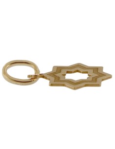 COLG-993DO - COLGANTE CHAPADO EN ORO ESTRELLA MUDÉJAR SATINADA 12MM 2