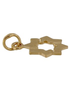 COLG-1056DO - COLGANTE DE PLATA CHAPADO EN OROESTRELLA MUDÉJAR DE 9 MM  2