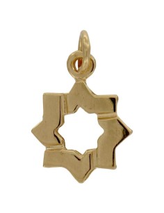 COLG-1057DO - COLGANTE DE PLATA CHAPADO EN ORO ESTRELLA MUDÉJAR DE 12 MM