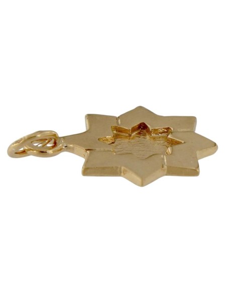 COLG-1058DO - COLGANTE DE PLATA CHAPADO EN ORO ESTRELLA MUDÉJAR 12 MM