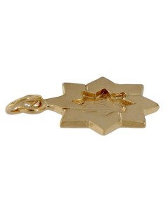 COLG-1059DO - COLGANTE DE PLATA CHAPADO EN ORO ESTRELLA MUDÉJAR DE 18 MM 2