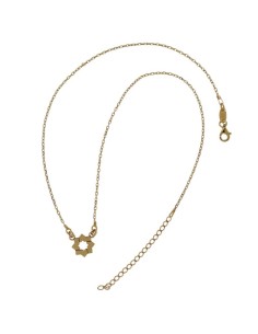 G-1504DO - GARGANTILLA CHAPADO ORO ESTRELLA MUDÉJAR LISA 14 MM 2