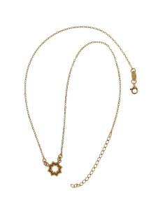 G-1511DO - GARGANTILLA CHAPADO ORO ESTRELLA MUDÉJAR SATINADA 14 MM, 41 CM + ALARGADOR  2