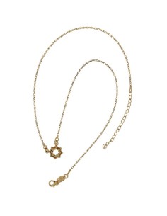 G-1726DO - GARGANTILLA CHAPADA ORO ESTRELLA MUDÉJAR DOBLE LISA 12 MM, 41 CM + ALARGADOR  2