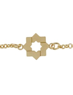 PUL-3838DO - PULSERA CHAPADO ORO ESTRELLA MUDÉJAR LISA 14 MM DE 18 CM 2