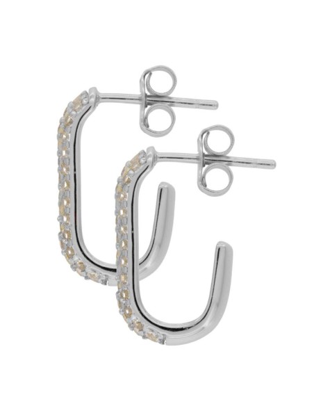 CRI-1348 - CRIOLLA DE PLATA CON CIRCONITA DE 11 MM X 17 MM 