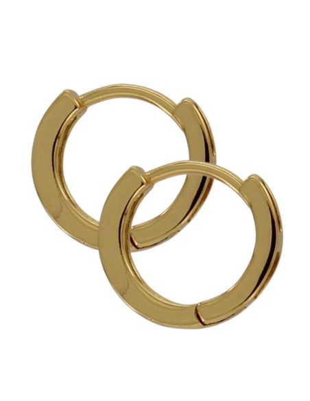 CRI-1352 - CRIOLLA DE PLATA CHAPADO EN ORO CON CIRCONITA DE 12 MM 