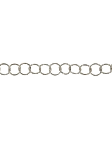 PUL-4867 - PULSERA DE PLATA CON MOTIVOS CIRULARES UNIDOS 5 MM Y 18 CM