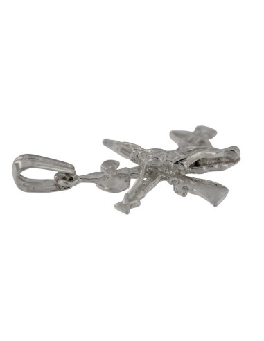 COLG-897 - COLGANTE DE PLATA EN FROMA DE CRUZ DE LA LEGION DE 20 MM X 37 MM