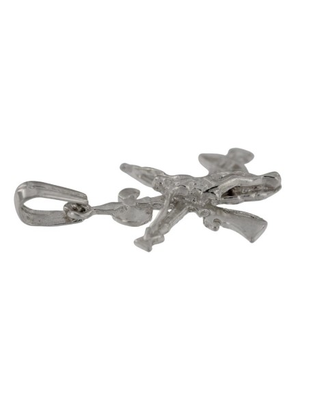 COLG-897 - COLGANTE DE PLATA EN FROMA DE CRUZ DE LA LEGION DE 20 MM X 37 MM