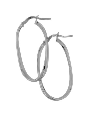 CRI-1301 - CRIOLLA DE PLATA CON FORMA OVALADA DE 18 MM X 33 MM 