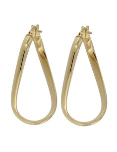 CRI-1277 - CRIOLLA DE PLATA CHAPADA EN ORO CON FORMA OVALADA DE 15 MM X 29 MM 
