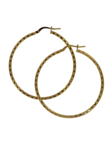 CRI-896 - CRIOLLA DE PLATA CHAPADA EN ORO CON DIBUJO DE 25 MM DIÁMETRO Y 2 MM GROSOR 