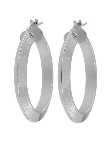 CRI-1285 - CRIOLLA DE PLATA MOTIVO GRECA DE 32 MM EXT.