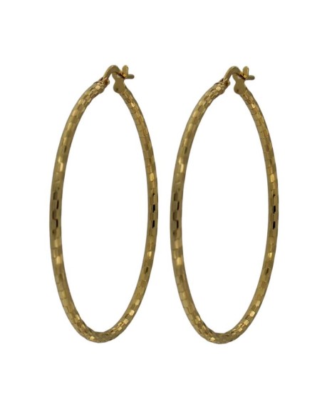 CRI-895 - CRIOLLA DE PLATA CHAPADA EN ORO CON DIBUJO DE 30 MM DIÁMETRO Y 2 MM GROSOR 