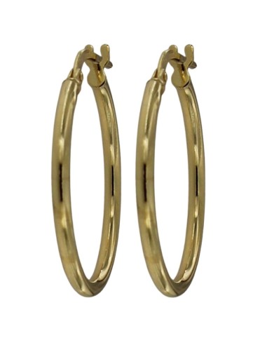 CRI-1323 - CRIOLLA DE PLATA CHAPADO EN ORO DE 2 MM X 15 MM