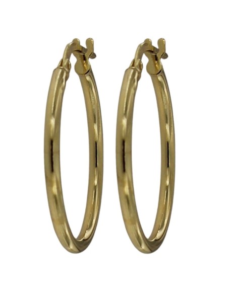 CRI-1323 - CRIOLLA DE PLATA CHAPADO EN ORO DE 2 MM X 15 MM