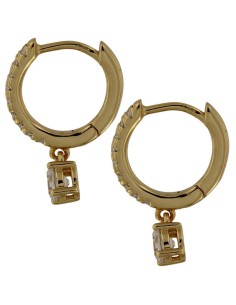 CRI-1242 - CRIOLLA DE PLATA CON CIRCONITA DE 10 MM Y CIRCONITA REDONDA COLGANTE DE 5 MM 2