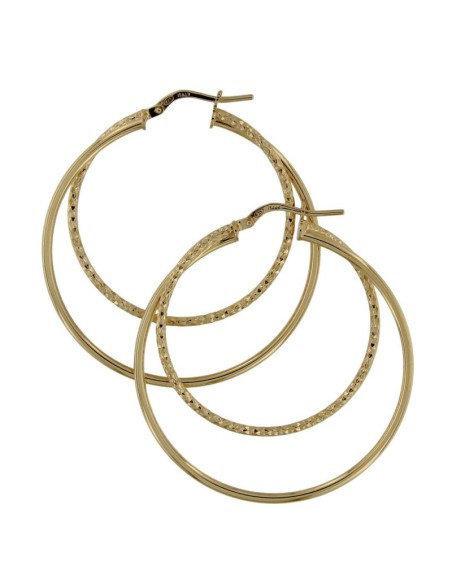 CRI-1270 - CRIOLLA DE PLATA CHAPADA EN ORO DE 43 MM EXT. E 33 MM INT.