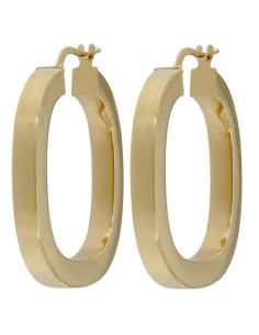 CRI-1286 - CRIOLLA DE PLATA CHAPADA EN ORO TUBO CUADRADO 32,5 MM EXT.