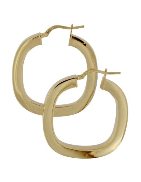 CRI-1286 - CRIOLLA DE PLATA CHAPADA EN ORO TUBO CUADRADO 32,5 MM EXT.