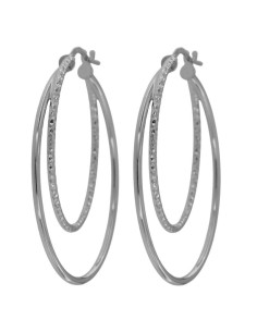 CRI-1302 - CRIOLLA DE PLATA CHAPADA EN ORO DE 43 MM EXT. E 33 MM INT.