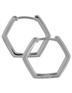 CRI-1383 - CRIOLLA DE PLATA CON MOTIVO HEXAGONAL DE 15 MM 2