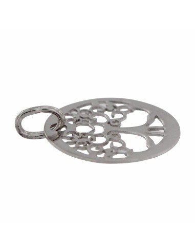 COLG-955 - COLGANTE DE PLATA ÁRBOL DE LA VIDA CALADO DE 15 MM