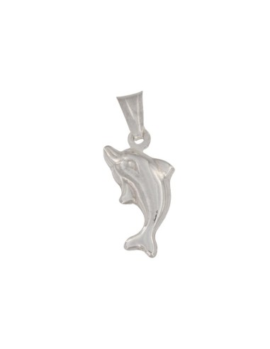 COLG-753 - COLGANTE DE PLATA CON FORMA DE DELFÍN DE 10 MM X 17 MM