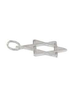 COLG-991 - COLGANTE DE PLATA ESTRELLA DE DAVID DE 23 MM X 25 MM 2