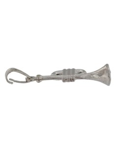 COLG-289 - COLGANTE DE PLATA CON FORMA DE TROMPETA 28X10 MM 2