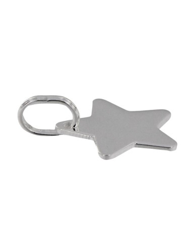 COLG-878 - COLGANTE DE PLATA EN FORMA DE ESTRELLA 16X16 MM