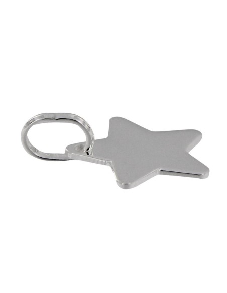 COLG-878 - COLGANTE DE PLATA EN FORMA DE ESTRELLA 16X16 MM
