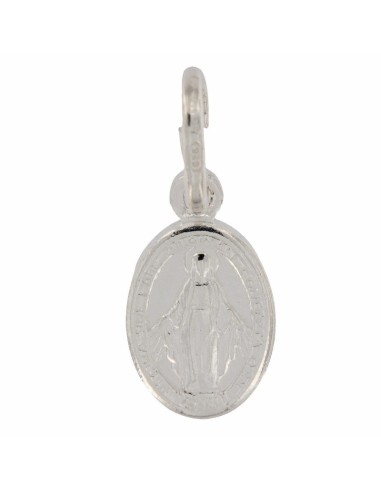 COLG-939 - COLGANTE DE PLATA MOTIVO DE LA MILAGROSA DE 7 MM X 12  MM