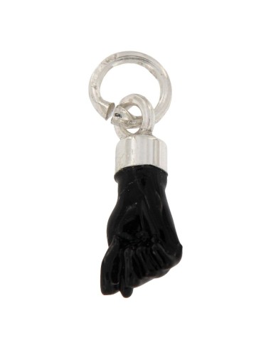 COLG-913 - COLGANTE PUÑO MINI NEGRO 5 MM X 13 MM