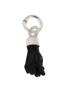 COLG-913 - COLGANTE PUÑO MINI NEGRO 5 MM X 13 MM 2