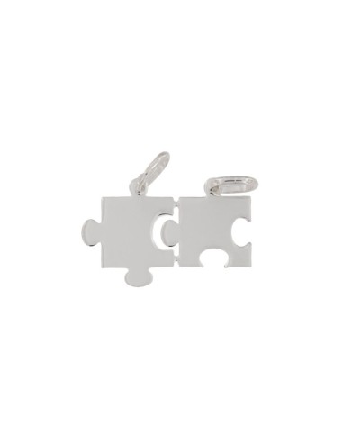 COLG-870 - COLGANTE DE D0S PIEZAS DE PUZZLE PARTIDAS DE 24 MM X 35 MM