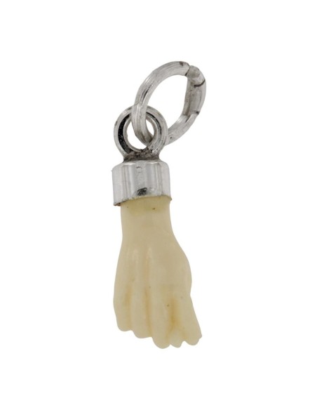 COLG-916 - COLGANTE PUÑO MINI BLANCO 5 MM X 13 MM